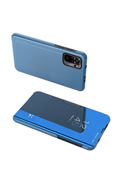 Hurtel Husă tip carte Clear View albastră pentru Poco M4 Pro 5G