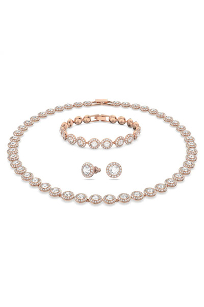 Novvu Σετ Άγγελος: Βραχιόλι + Κολιέ + Σκουλαρίκια, Δώρο, Ροζ Χρυσός