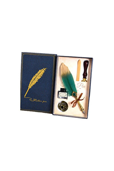 OEM Set cadou de caligrafie vintage, incluzând un pană de scris bicolor auriu...
