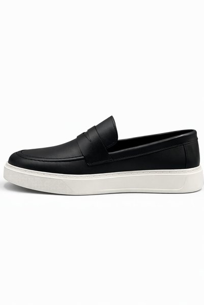 BESS SHOES Genuine Leather Black Men's Loafer Shoes – Orthopedic, Ultra Comfortable, Lightweight, Daily Casual Use