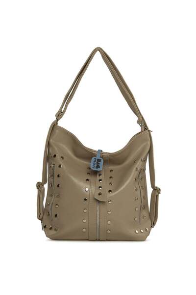 Bagmori Γυναικείο σακίδιο πλάτης και τσάντα ώμου με λεπτομέρειες τύπου Trok α...