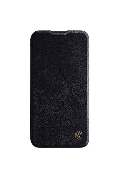 Nillkin Husă Qin Pro piele pentru iPhone 14 Plus (Negru)