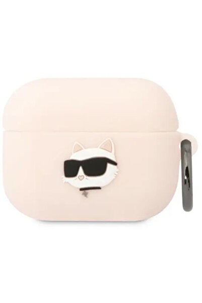 Karl Lagerfeld KLAPRUNCHP AirPods Pro cover pink/pink Silicone Choupette Head 3D