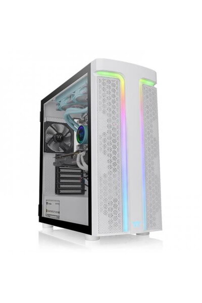 THERMALTAKE Carcasa H590 TG ARGB Snow, Fara sursa, Alb
