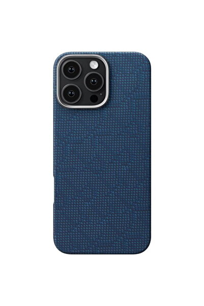 PITAKA Husă Tactilă Țesută, PTK Albastru Închis - iPhone 16 Pro Max