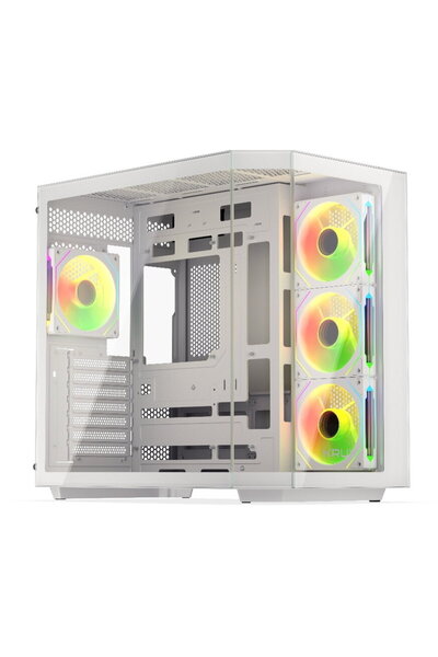 Krux KRXD014, Middle Tower, Fara sursa, ATX, micro-ATX, mini-ITX, Alb