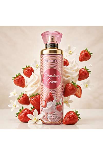veri you Αρωματικό Σπρέι Σώματος Κρέμα Φράουλας 250 ml – Γλυκό Άρωμα Φράουλας...
