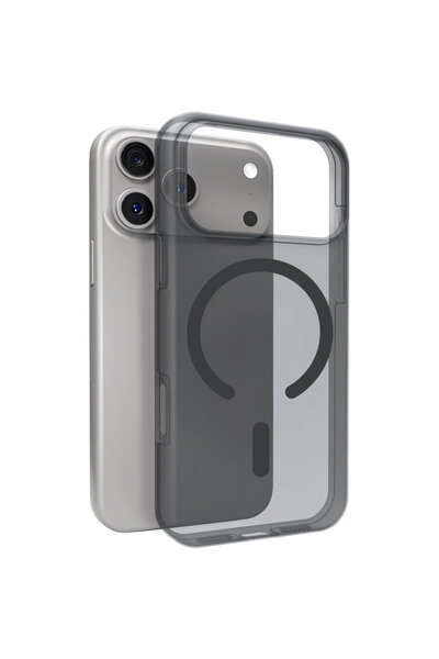 Puro Husă de silicon Daylight compatibilă Magsafe pentru iPhone 17 Pro - Negr...