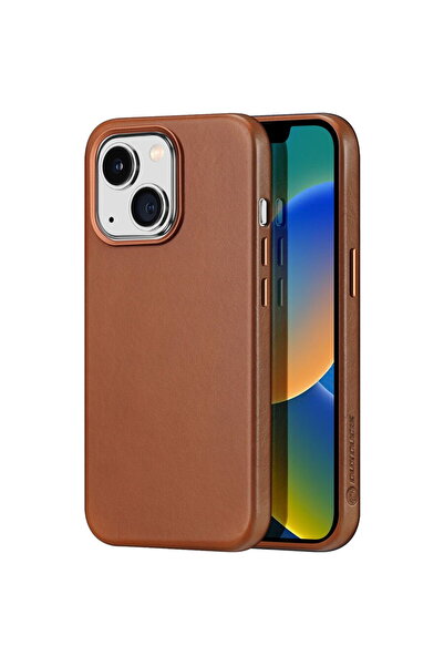 Dux Ducis Husa Naples pentru iPhone 14 Plus, din piele magnetică, MagSafe, maro