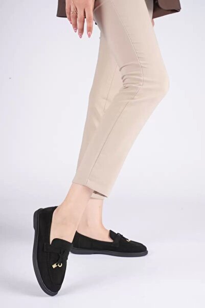 Generic Brand Pantofi de damă negri casual din piele intoarsa TR27MS10A
