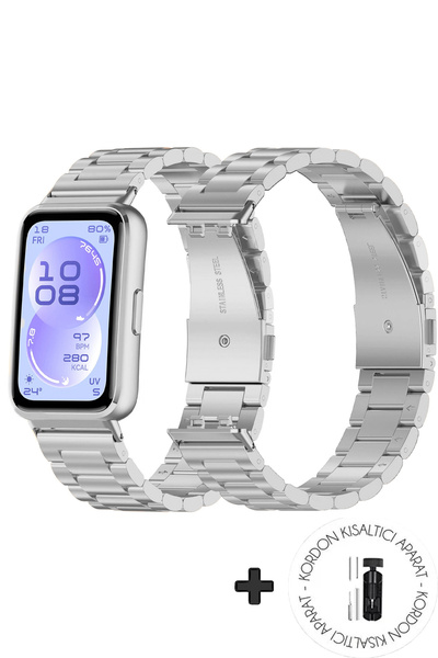 Nezih Case Huawei Band 11 / 11 Pro Uyumlu Metal Baklalı Ayarlanabilir Klipsli...