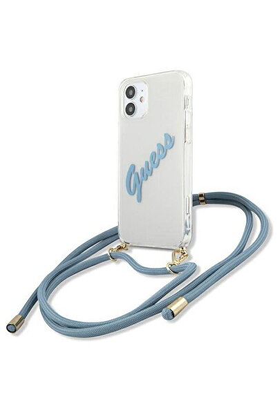 Guess GUHCP12SCRTVSBL iPhone 12 mini 5.4" blue/blue hardcase Script Vintage