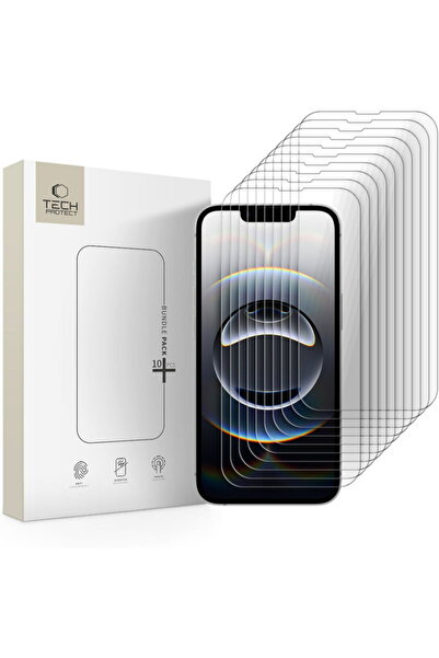 Tech-Protect Pachet folie pentru iPhone 13 / 13 Pro / 14 / 16E / 17E, set 10 ...