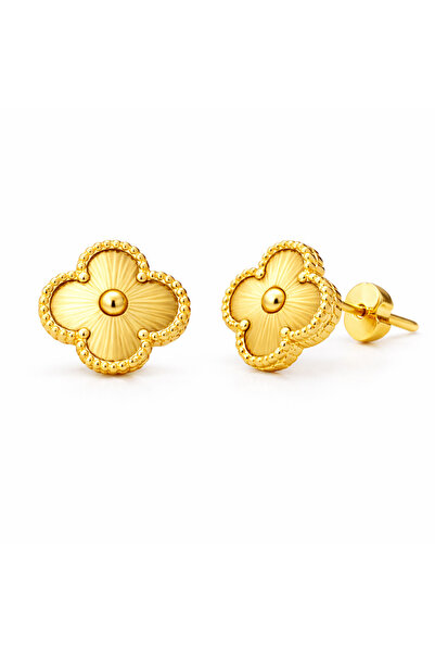 Novvu Βαν Λούξι Χρυσά Σκουλαρίκια