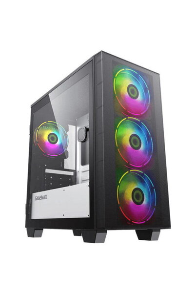 GAMEMAX Aero Mini MiddleTower ARGB Negru/Alb