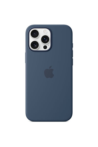 Apple Silicone Case with MagSafe for iPhone 16 Pro Max, Denim