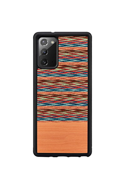 Other Husa MAN&WOOD pentru Galaxy Note 20, negru cu carouri maro.