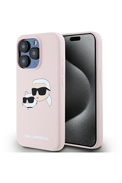 Karl Lagerfeld iPhone 15 Pro Max Case - Silicone MagSafe (KLHMP15XSKCHPPLP) -...