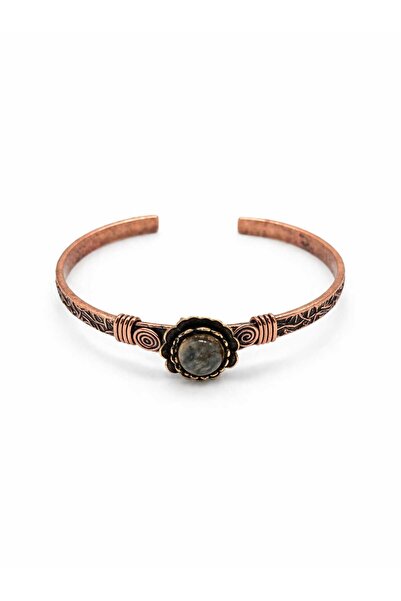 DOĞA KUTUSU Rodonite Natural Stone Copper Women's Bracelet for Libra, Taurus ...