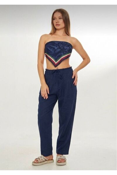 Paydey Παντελόνι από λινό σε κοπή Havuç Kesim