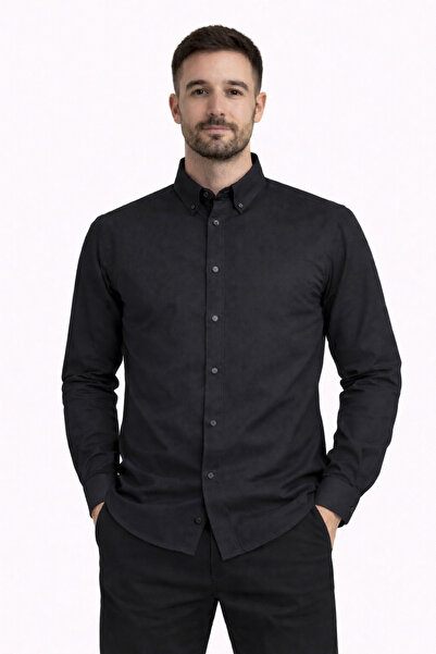 ModaPlaza Ανδρικό μακρυμάνικο πουκάμισο Oxford κανονικής εφαρμογής