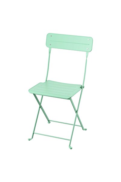 IKEA katlanabilir sandalye, açık yeşil, mindersiz