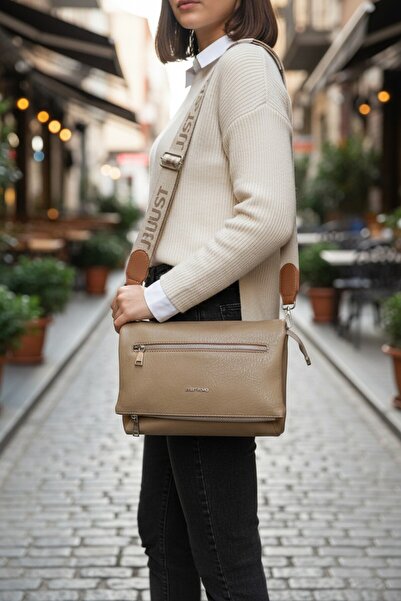 enoch Women's Puffy Bag with Textured Covers and Multiple Zippers Messenger Bag