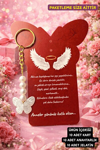 Emtory Home Butterfly | Melek Kanadı Konsept Kartlı Kelebek Anahtarlık - Anne...
