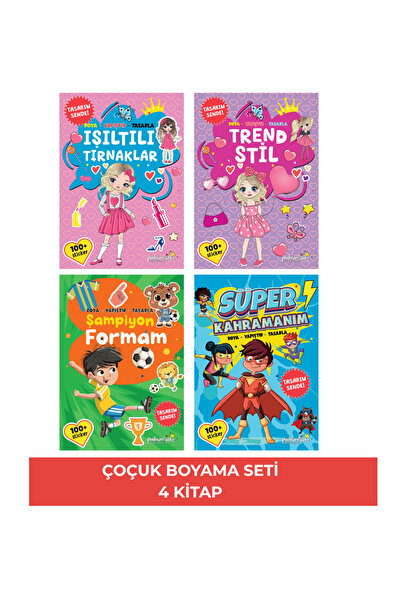 The Kitap Çocuk Boyama Seti (4 Kitap)