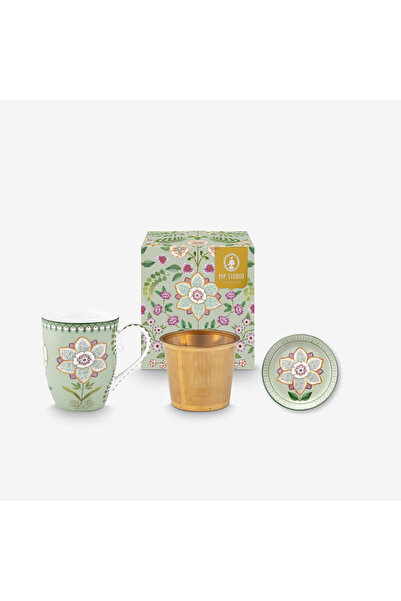 Pip Studio Set cești de ceai din porțelan verde Lily & Lotus 350 ml