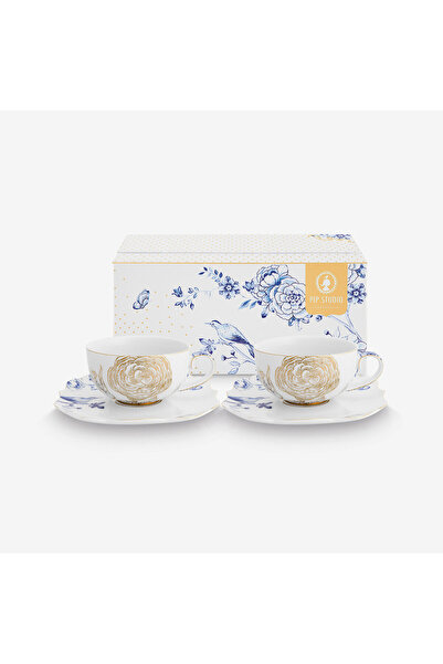 Pip Studio Royal White Beyaz Porselen Çay Fincan Seti 225 Ml