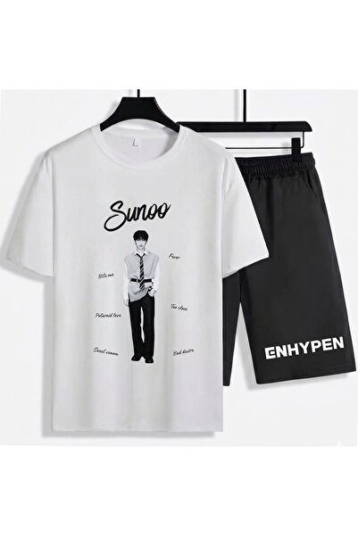 SVART WEAR Sunoo Enhypen K-Pop Unisex 100% Cotton Shorts - T-Shirt Bottom Top...