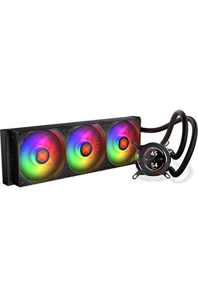 Krux HydroGlance 360 ​​ARGB LCD Negru