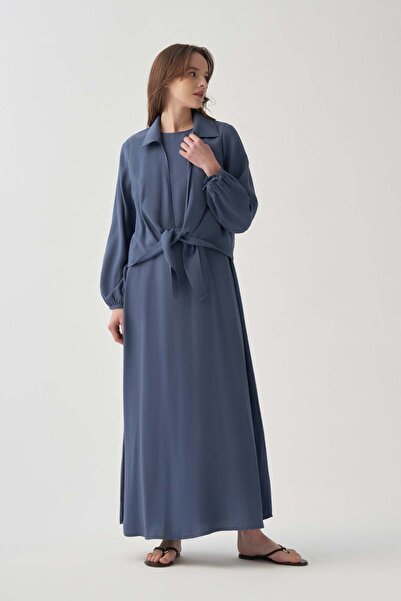 ALLDAY Πουκάμισο Indigo-Modal με δέσιμο