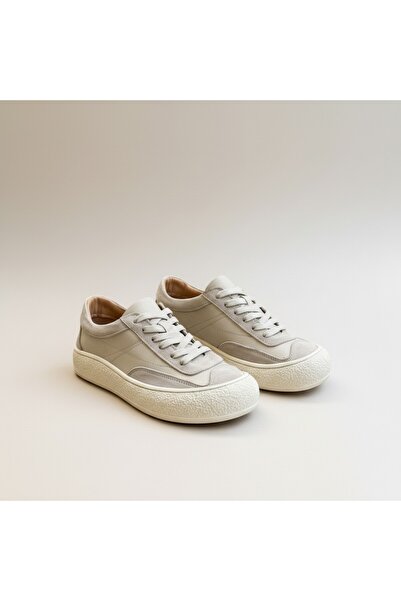 KS KADİR SARAÇ Genuine De Leather Alin Sole Double Color Women's Casual Shoes
