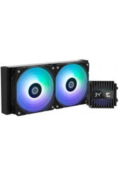 Zalman ALPHA2 24, ARGB, 2 ventilatoare de 12 mm, 600 rpm-2000 rpm, Negru