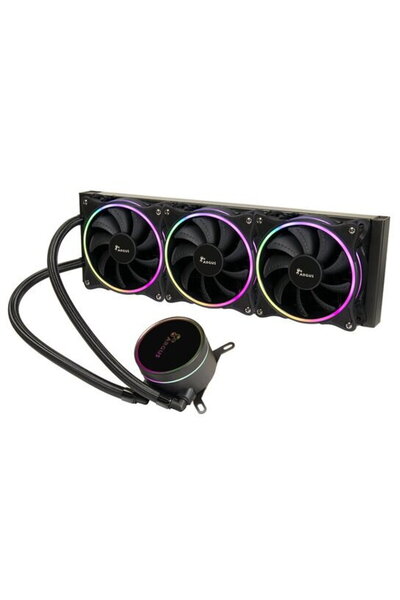 Inter-Tech LC-360 RGB, ARGB LED, 3 x 120 mm, Negru