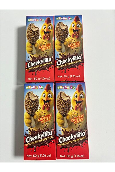 BABBULU CHEEKYLİİTA CHOCOLATE DRUMSTICK GOFRET KAPLAMALI ÇİKOLATA 50 GR X 4 ADET
