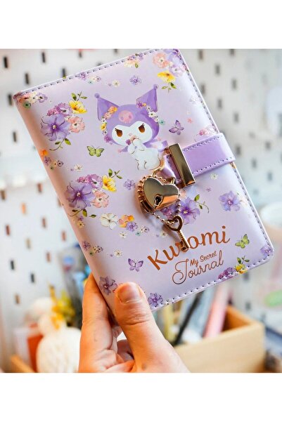 diğerr1 Ημερολόγιο Kuromi με κλειδαριά A6 192 σελίδες 80 γρ.