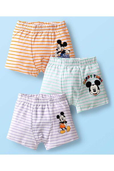 Babyhug Disney سراويل داخلية برسومات ميكي ماوس والعائلة، مجموعة من 3 قطع - أر...