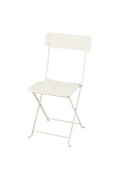 IKEA katlanabilir sandalye, kırık beyaz, mindersiz