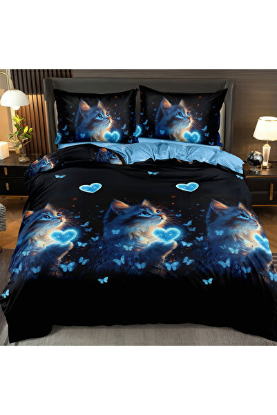 OEM Duvet Cover Set with Stretchy 180x200 for double bed, 4 pieces, JHN Finet...