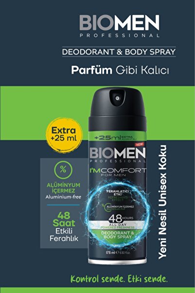 Body Sprey For Men Ferahlatıcı Etki I'm Comfort 175 ml