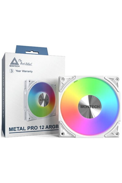 MONTECH METAL PRO 120mm ARGB PWM Alb