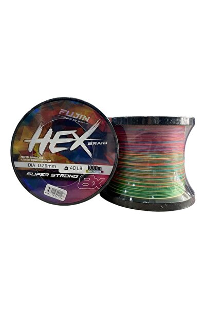 Fujin Hex 8x 1000mt 0.26mm 18.1kg İp Örgü Misina Multi Color