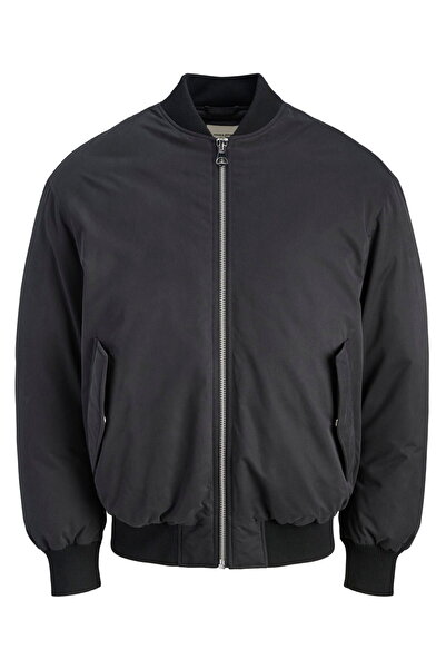 Jack & Jones Ανδρικό παλτό bomber με φερμουάρ και λεπτομέρειες από ριμπ ύφασμ...