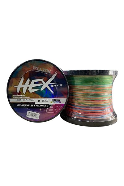 Fujin Hex 8x 1000mt 0.28mm 20.4kg İp Örgü Misina Multi Color