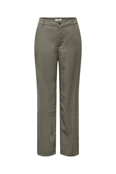 ONLY ONLALIS LIFE MW STRAIGHT PANTS WVN CC Γυναικείο Γκρι Παντελόνι - 15364126