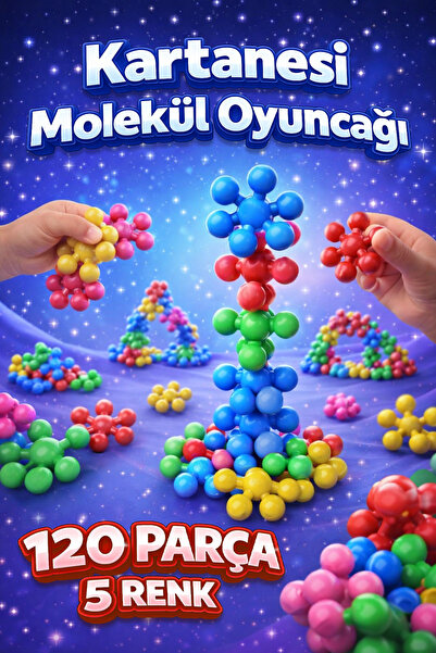 Mind Toys Molekül 5 Renk 120 Parça Eğitici Oyuncak - Stem Eğitimi Uyumlu - An...