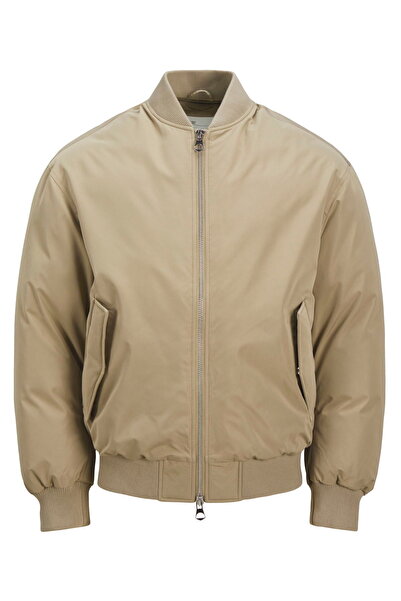 Jack & Jones Ανδρικό παλτό bomber με φερμουάρ και λεπτομέρειες από ριμπ ύφασμ...